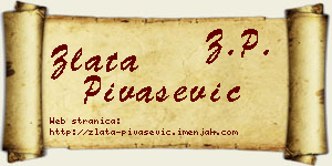 Zlata Pivašević vizit kartica